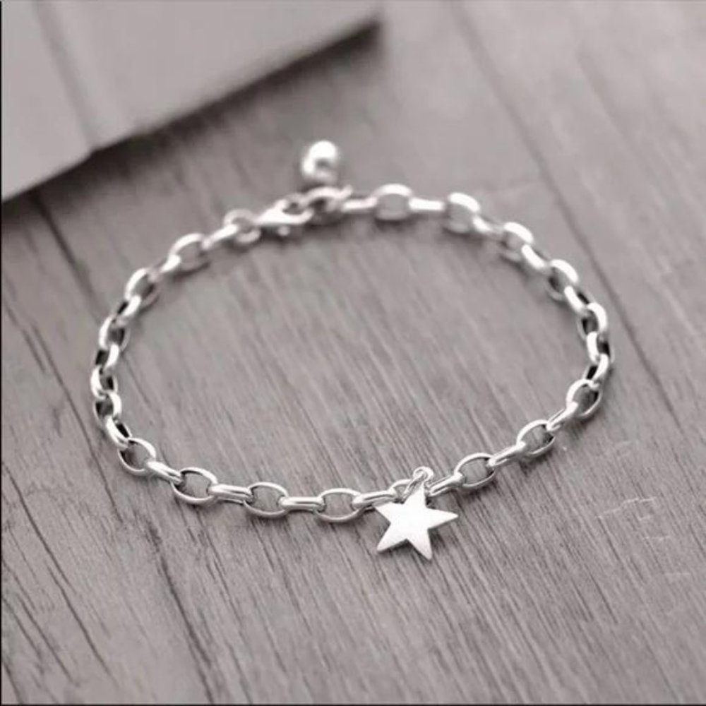 STAR 925 STERLING SILVER BRACELET, NICE BRACELET, CUTE BRACELET - Picture 6 of 8